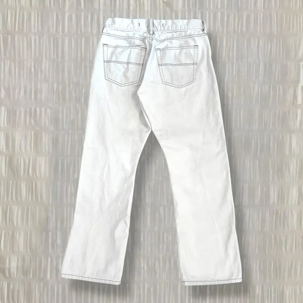 Vintage Express Precision Fit Men’s White Straight Leg Jeans - Size 30W x 30L